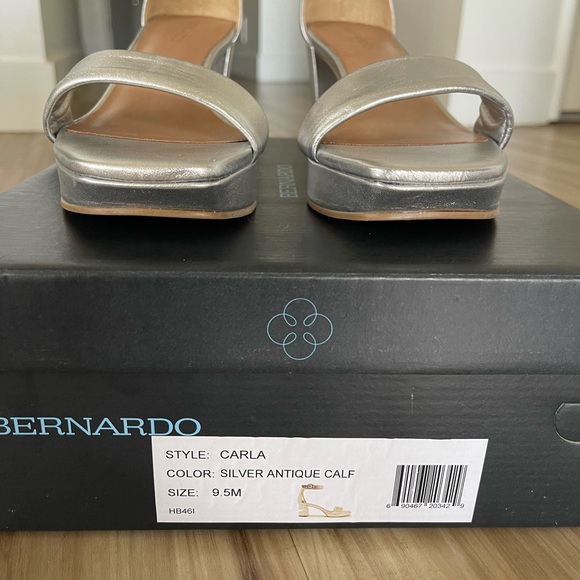 Bernardo Carla Platform Sandal Heel Silver - Picture 7 of 10